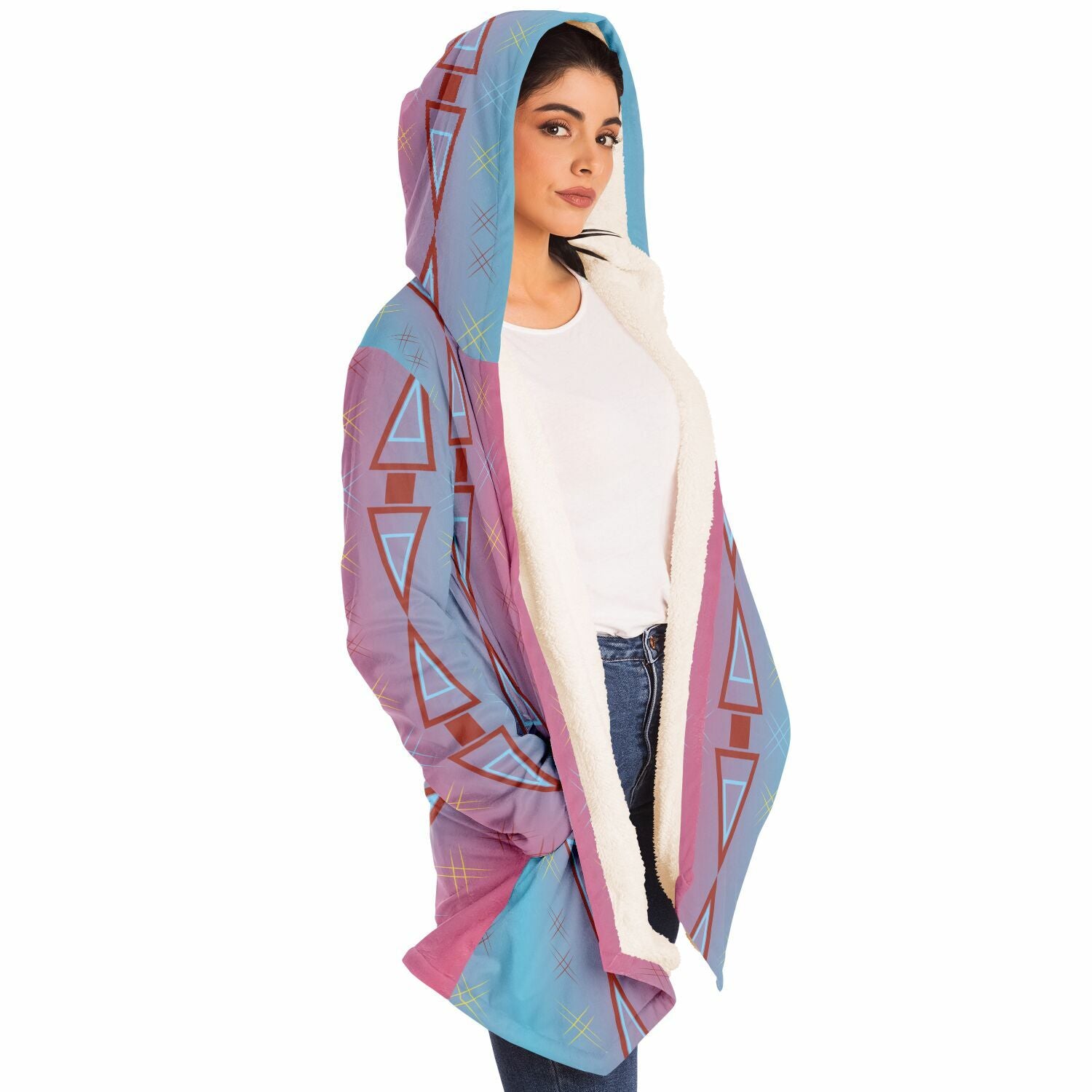$NiieihiiNookei Microfleece Cloak - AOP