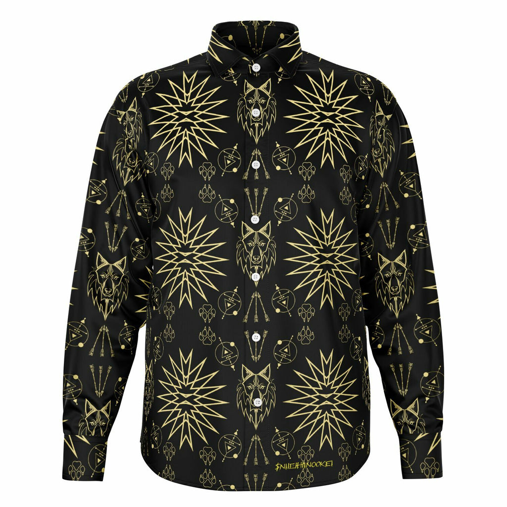 $NiieihiiNookei Long Sleeve Button Down Shirt - AOP
