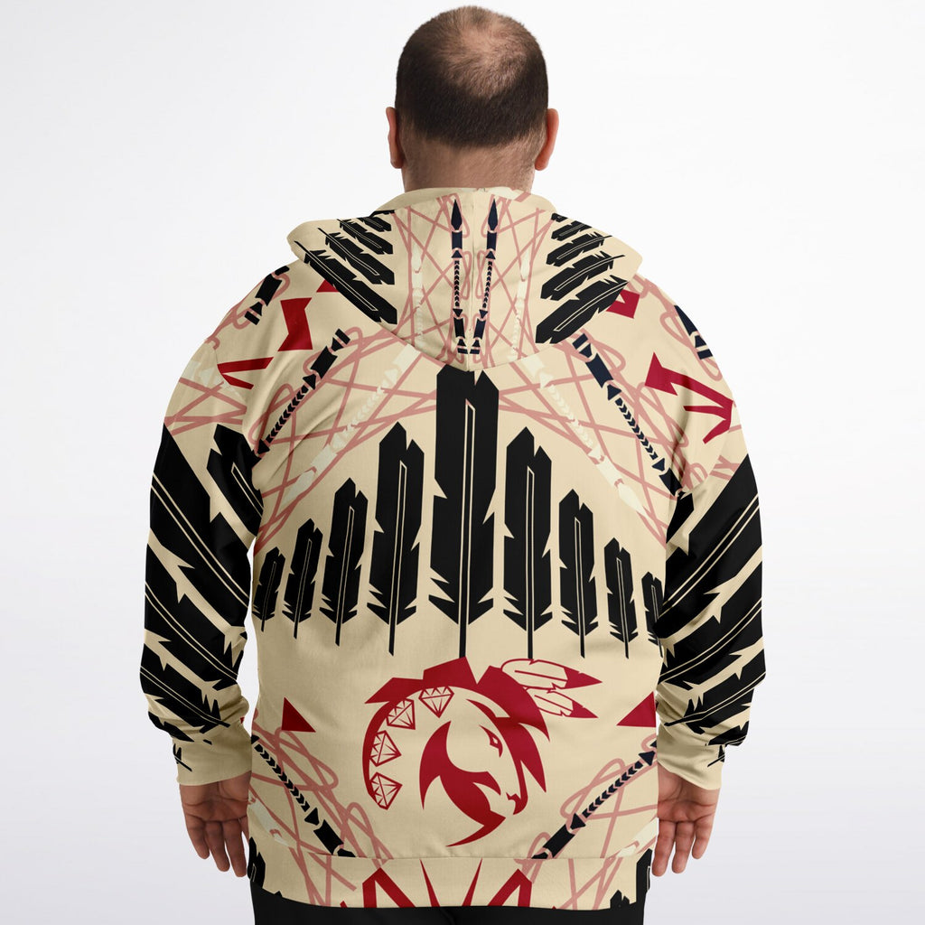 $NiieihiiNookei Plus-size Ziphoodie - AOP