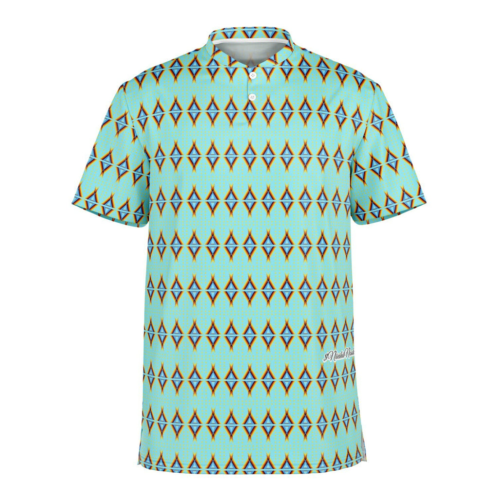 $NiieihiiNookei Blade Collar Polo Shirt - AOP