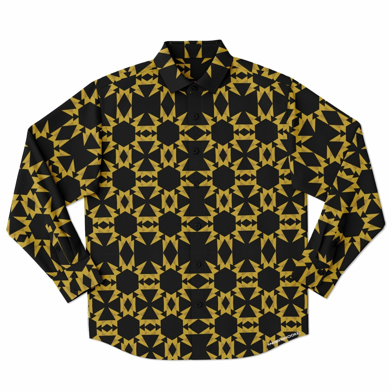 $NiieihiiNookei Long Sleeve Button Down Shirt - AOP