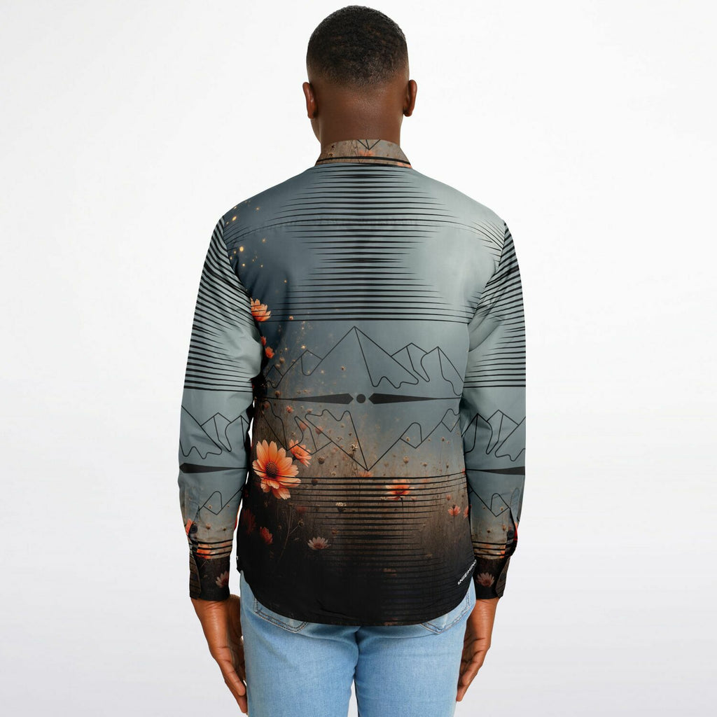 $NiieihiiNookei Long Sleeve Button Down Shirt - AOP