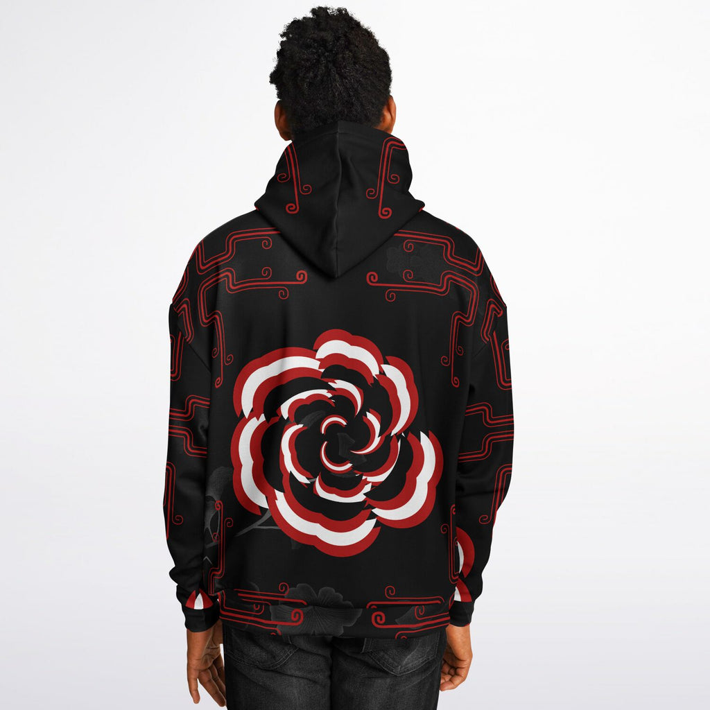 $NiieihiiNookeii Rose Heavyweight Oversized Hoodie - AOP