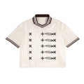 Contrast Stripes Polo Collar T-Shirt
