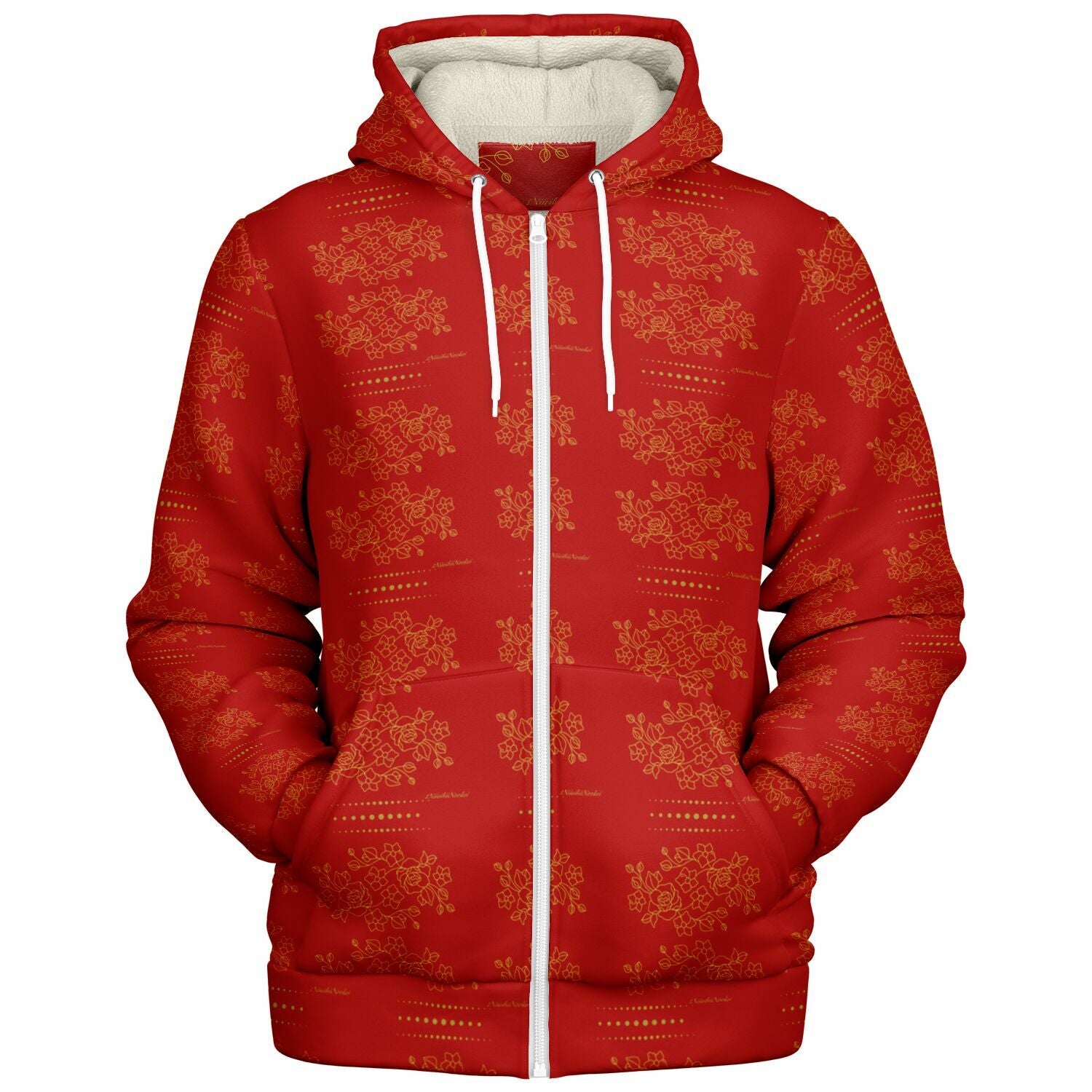 Microfleece Zip hoodie design by$NiieihiiNookei - AOP