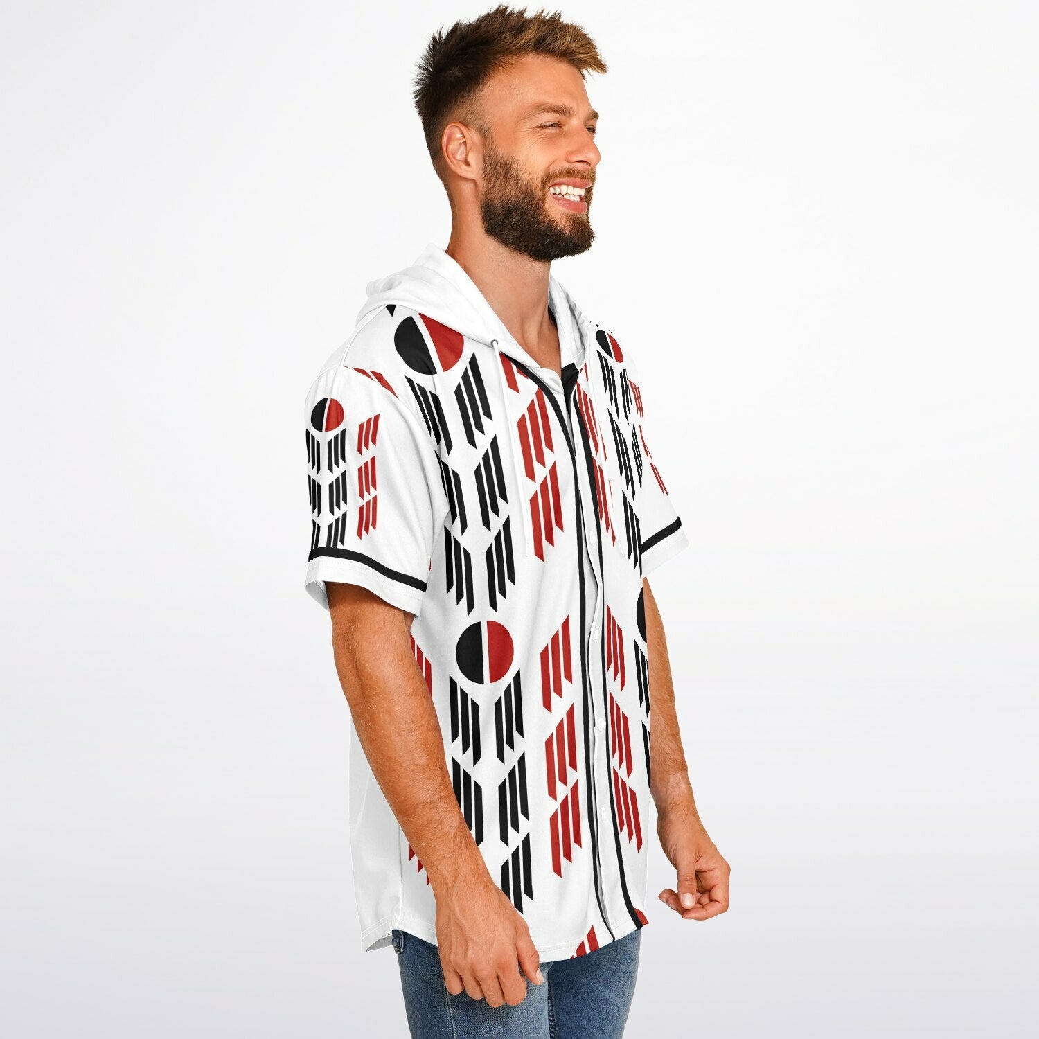 Arapaho Flag Hooded Baseball Jersey - AOP