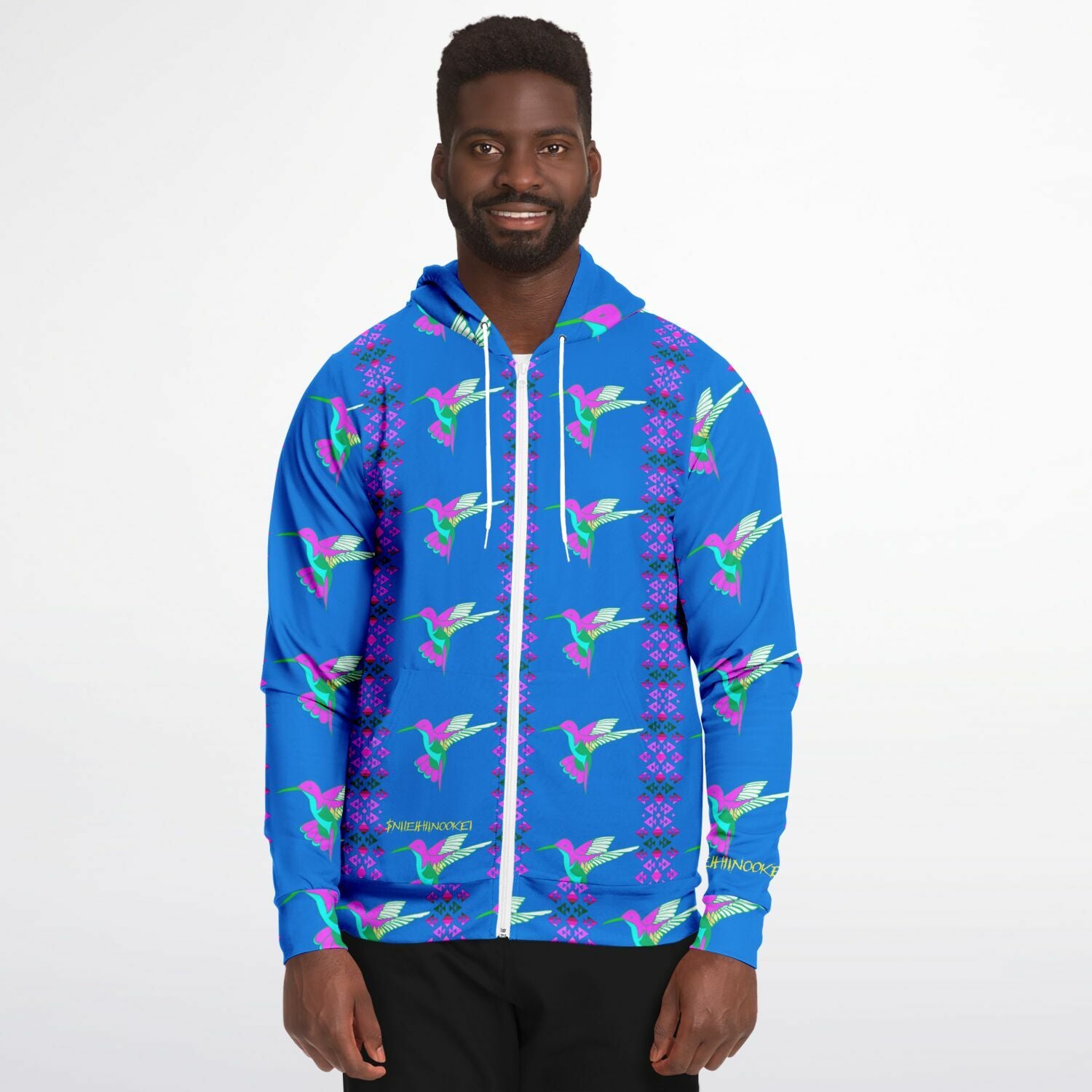 $NiieihiiNookei Athletic Zip-Up Hoodie - AOP