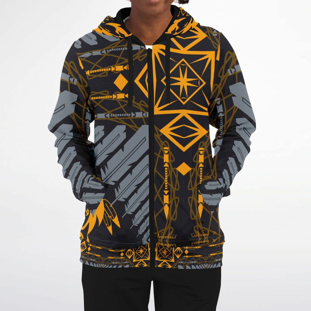 $NiieihiiNookei Athletic Zip-Up Hoodie - AOP