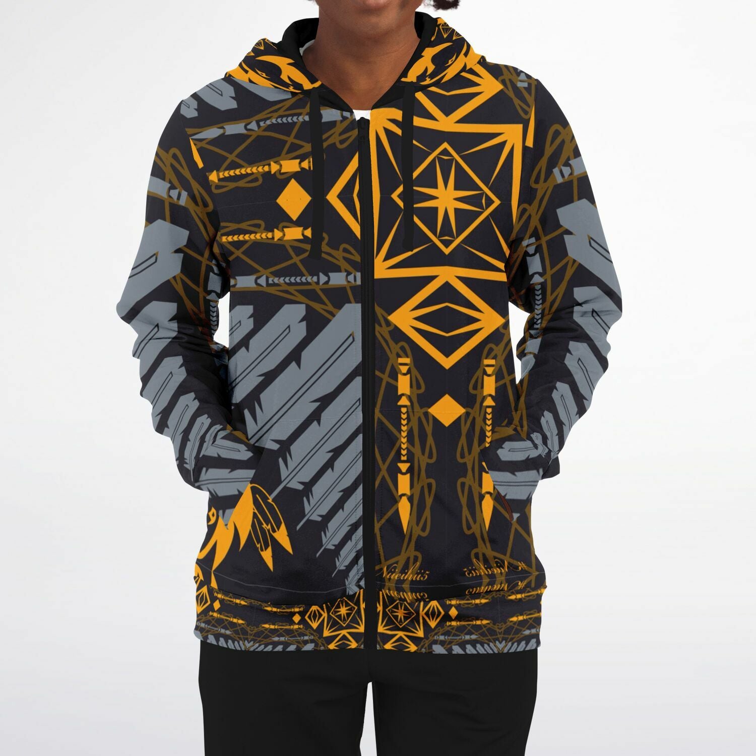 $NiieihiiNookei Athletic Zip-Up Hoodie - AOP