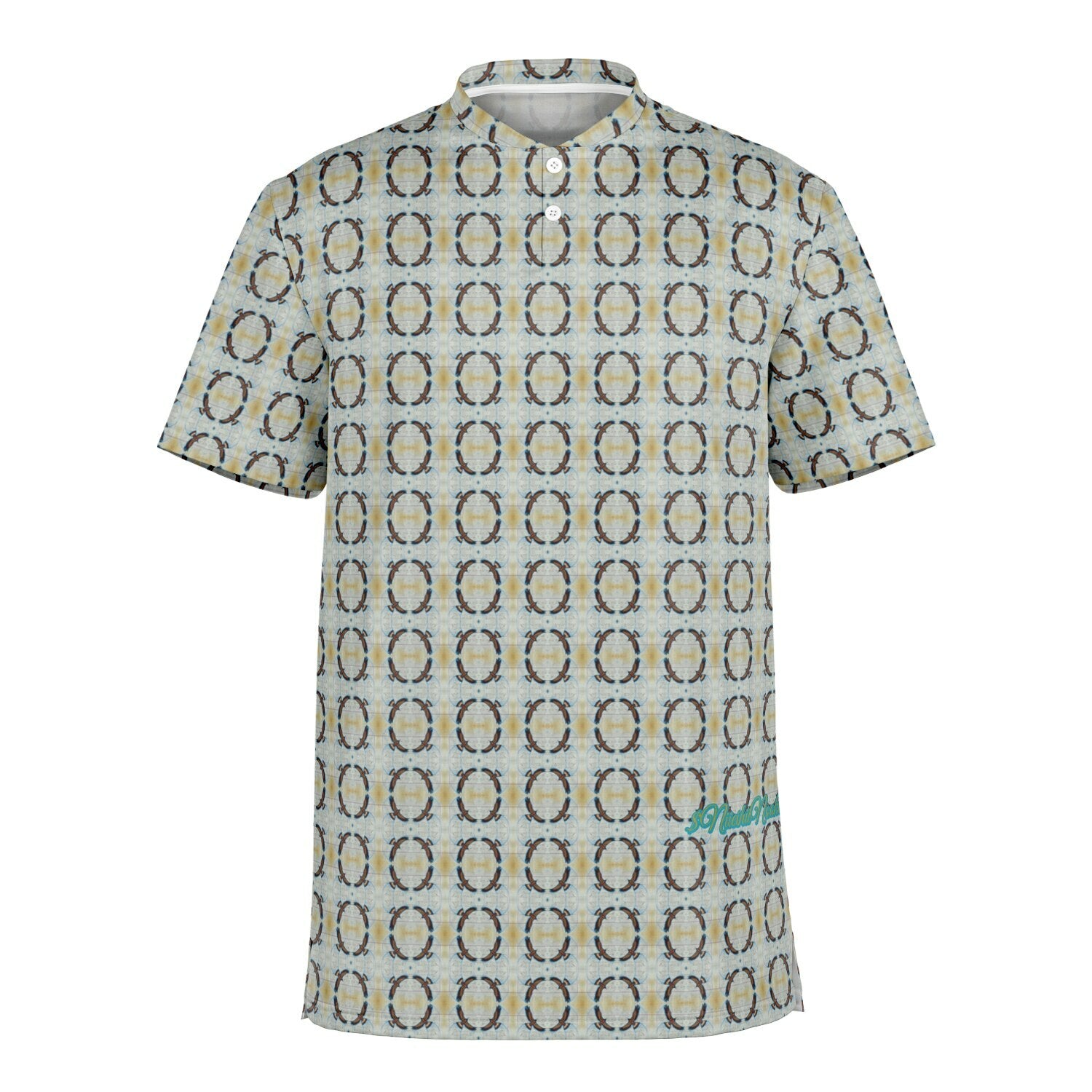 $NiieihiiNookei Blade Collar Polo Shirt - AOP