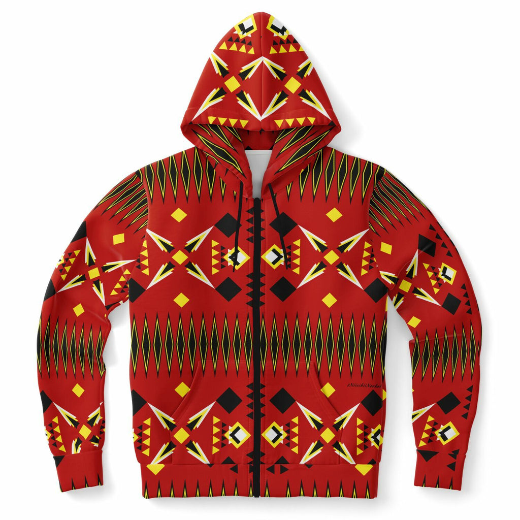 $NiieihiiNookei Athletic Zip-Up Hoodie - AOP