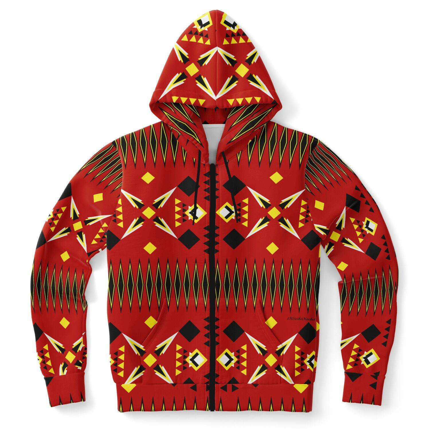 $NiieihiiNookei Athletic Zip-Up Hoodie - AOP
