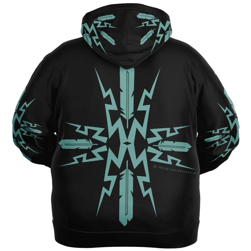 $NiieihiiNookei Plus-size Ziphoodie - AOP