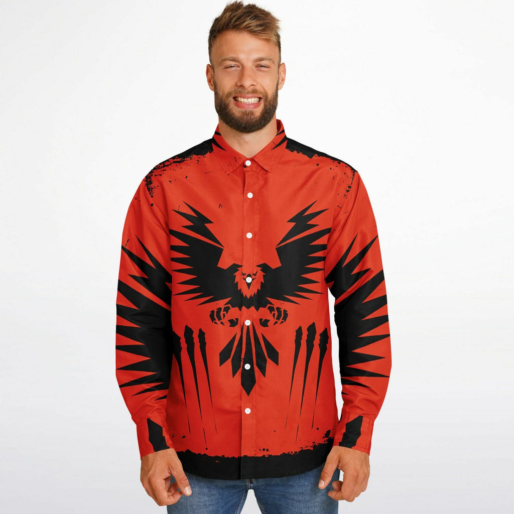 Long Sleeve Button Down Shirt design by $NiieihiiNookei- AOP