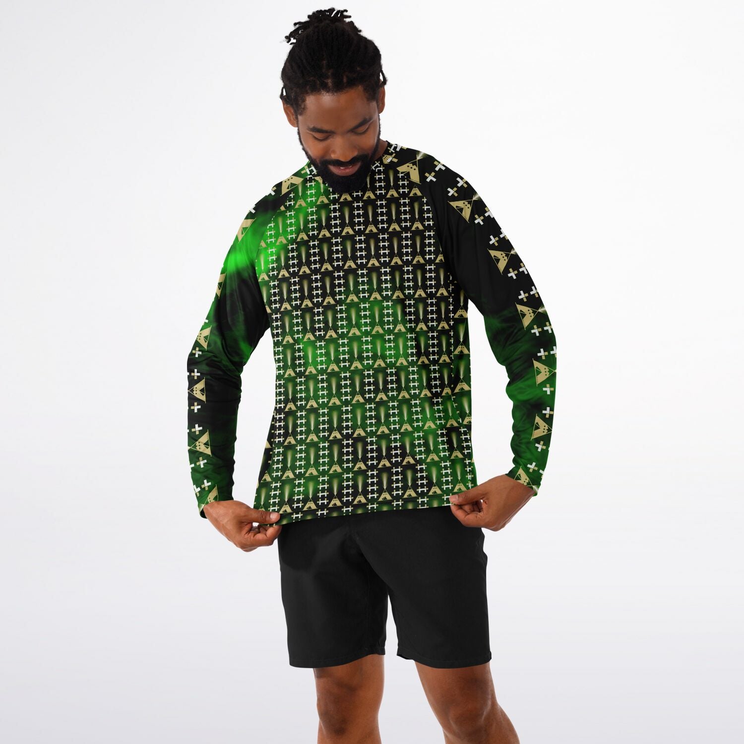 $NiieihiiNookei Men's Long Sleeve Performance Shirt - AOP