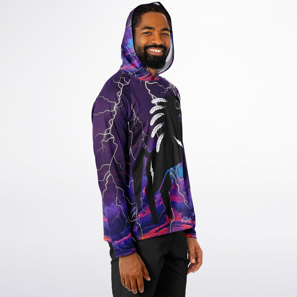 $NiieihiiNookei Men's Long Sleeve Hooded Performance Shirt - AOP