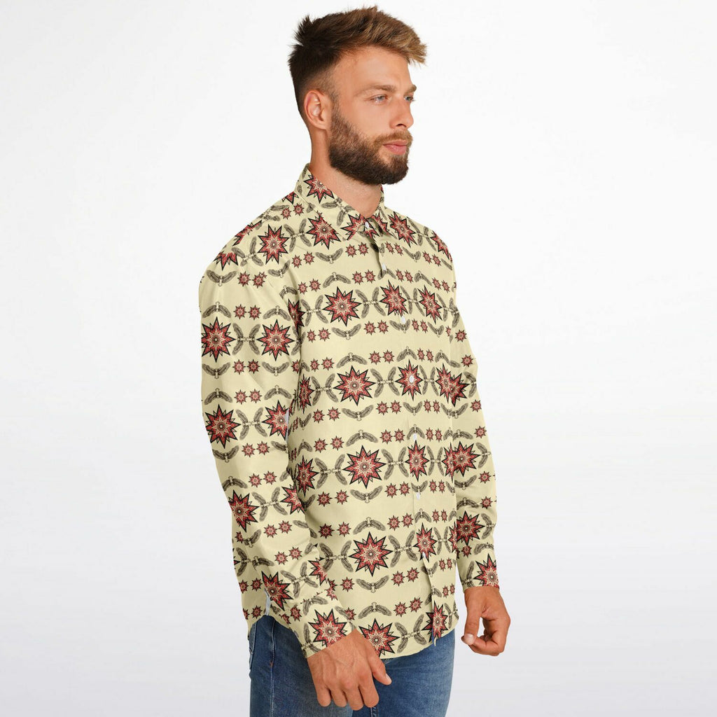 $NiieihiiNookei Long Sleeve Button Down Shirt - AOP
