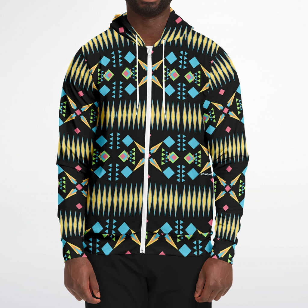 $NiieihiiNookei Athletic Zip-Up Hoodie - AOP