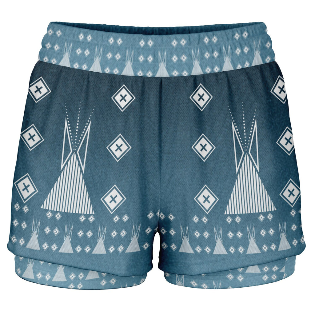 $NiieihiiNookei Women's 2-in-1 Shorts - AOP