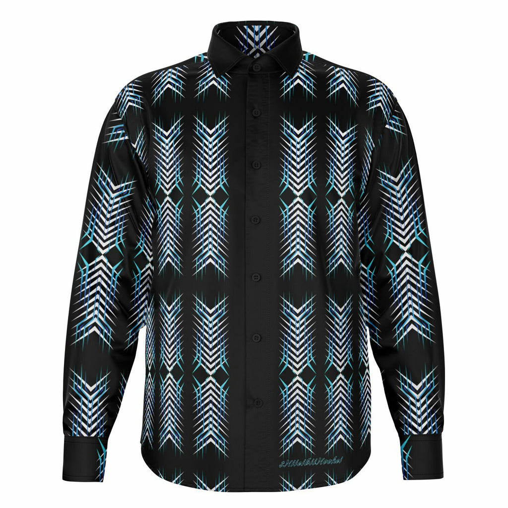 $NiieihiiNookei Long Sleeve Button Down Shirt - AOP