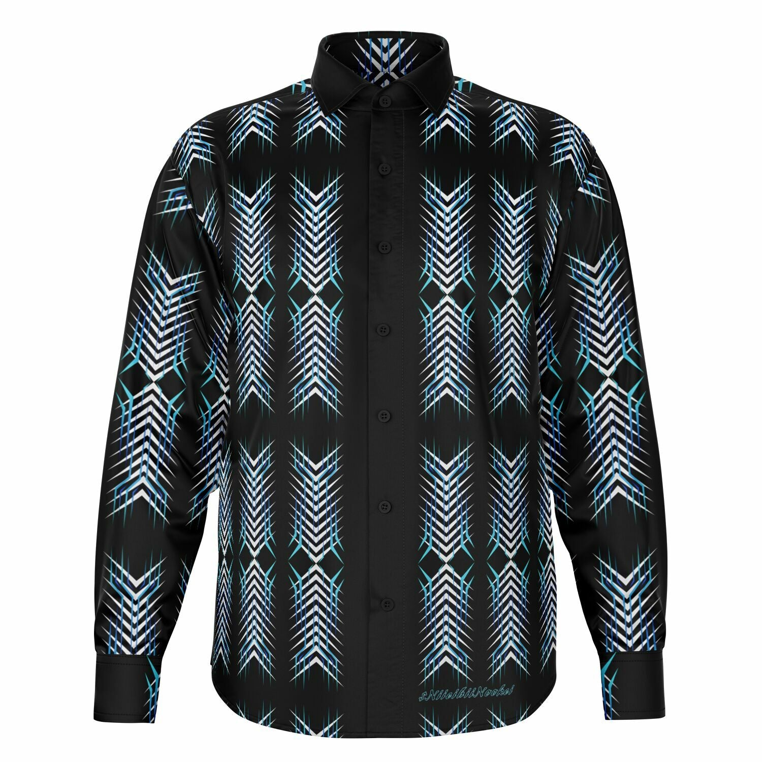 $NiieihiiNookei Long Sleeve Button Down Shirt - AOP