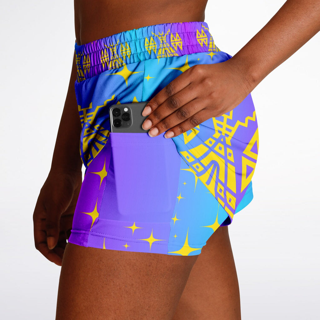 $NiieihiiNookei Women's 2-in-1 Shorts - AOP