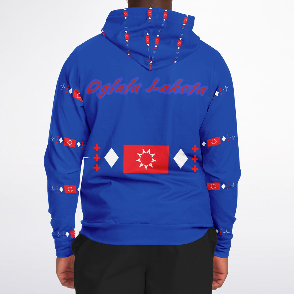 Oglala Sioux Tribe Logo Zip-Up Hoodie - AOP
