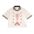 Contrast Stripes Polo Collar T-Shirt