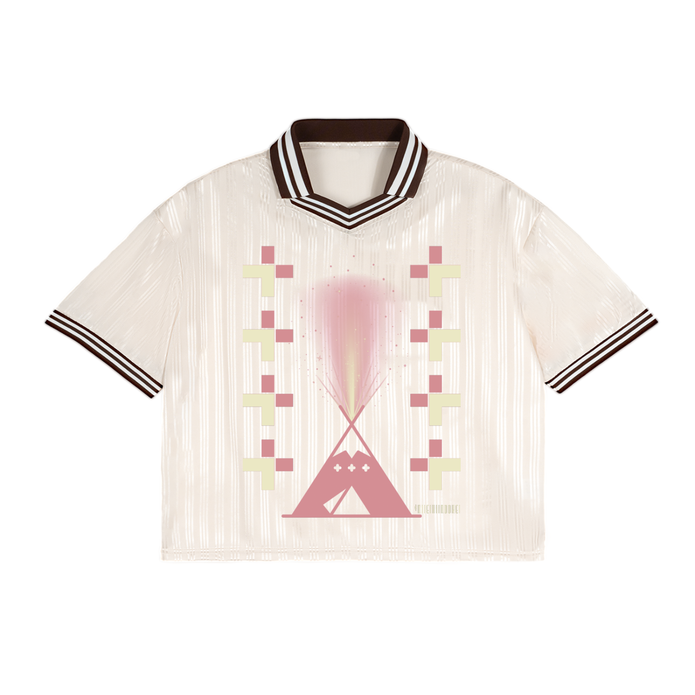 Contrast Stripes Polo Collar T-Shirt