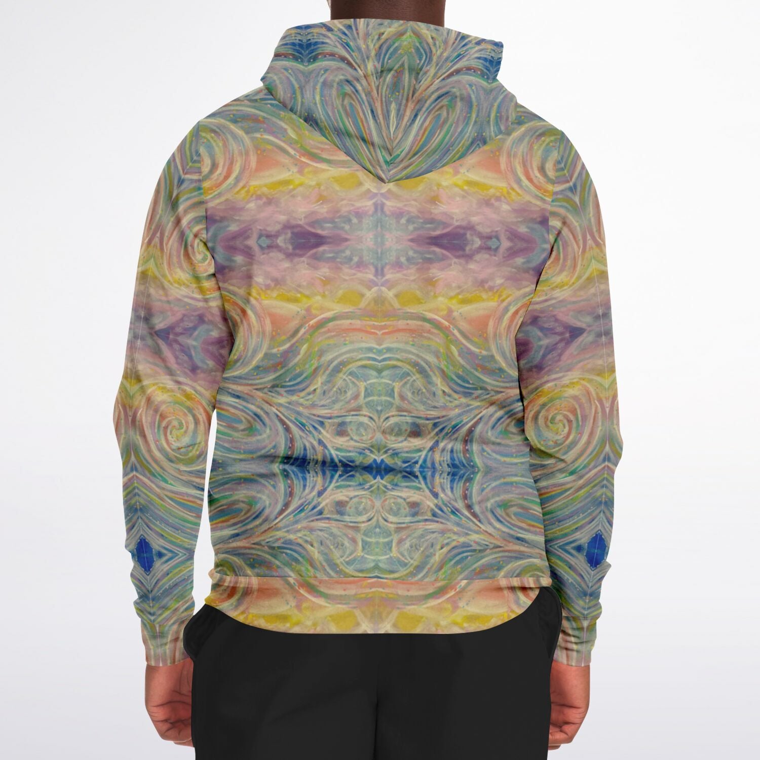 SMW Watercolor Fashion Zip-Up Hoodie - AOP
