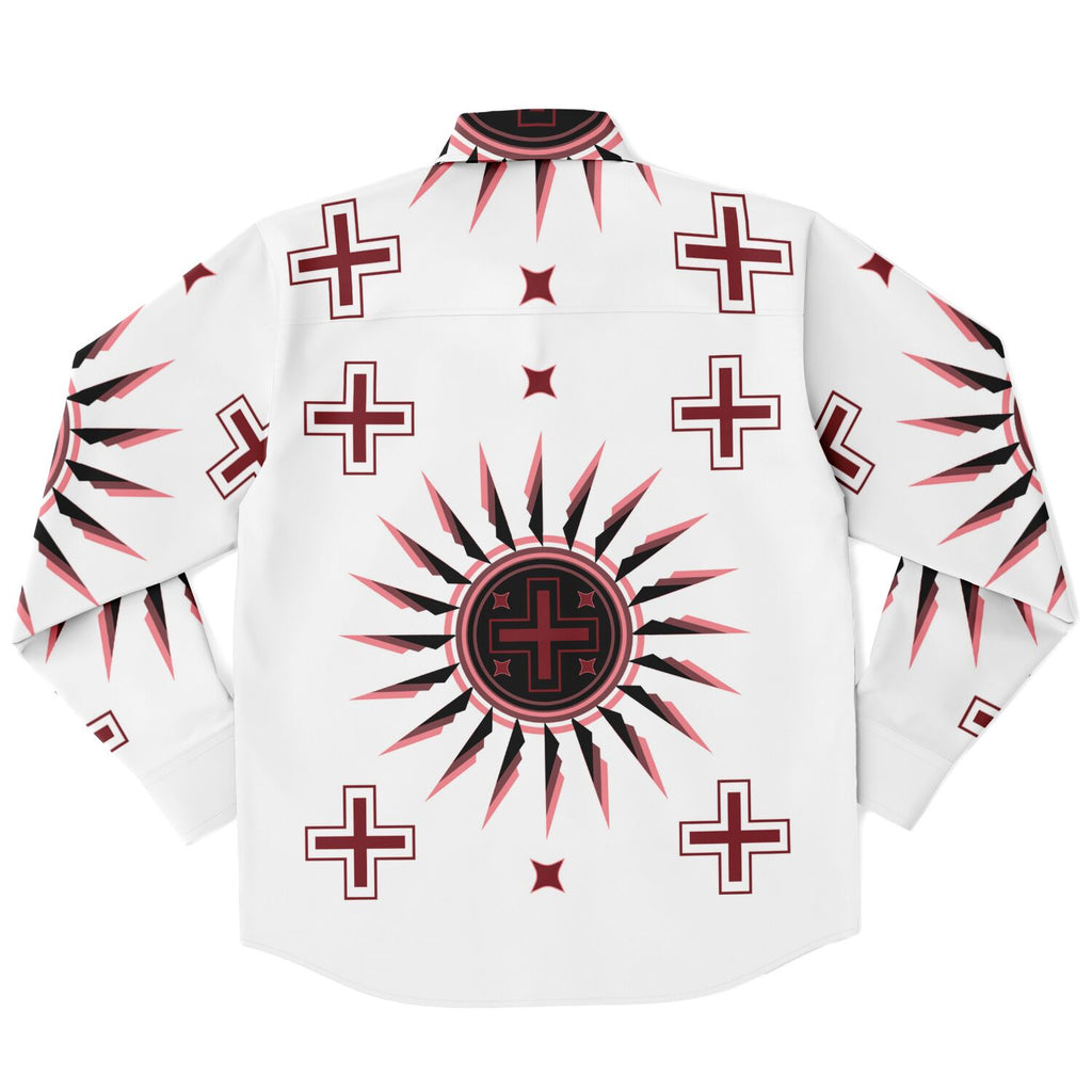 $NiieihiiNookei Long Sleeve Button Down Shirt - AOP