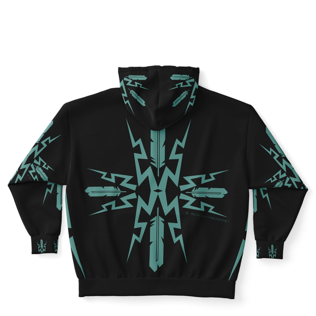 $NiieihiiNookei Plus-size Ziphoodie - AOP