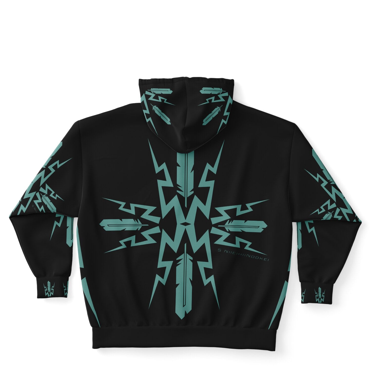 $NiieihiiNookei Plus-size Ziphoodie - AOP
