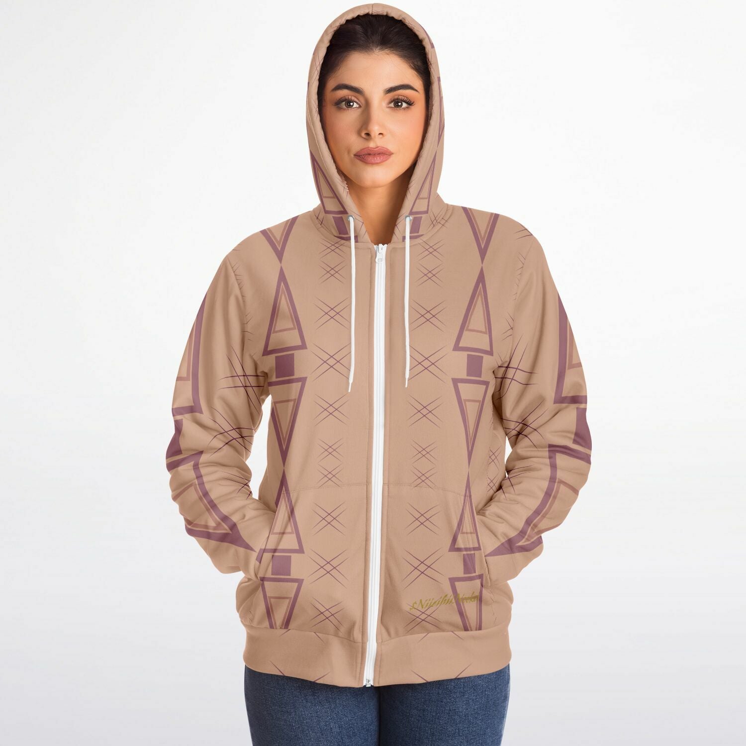 $NiieihiiNookei Microfleece Ziphoodie - AOP