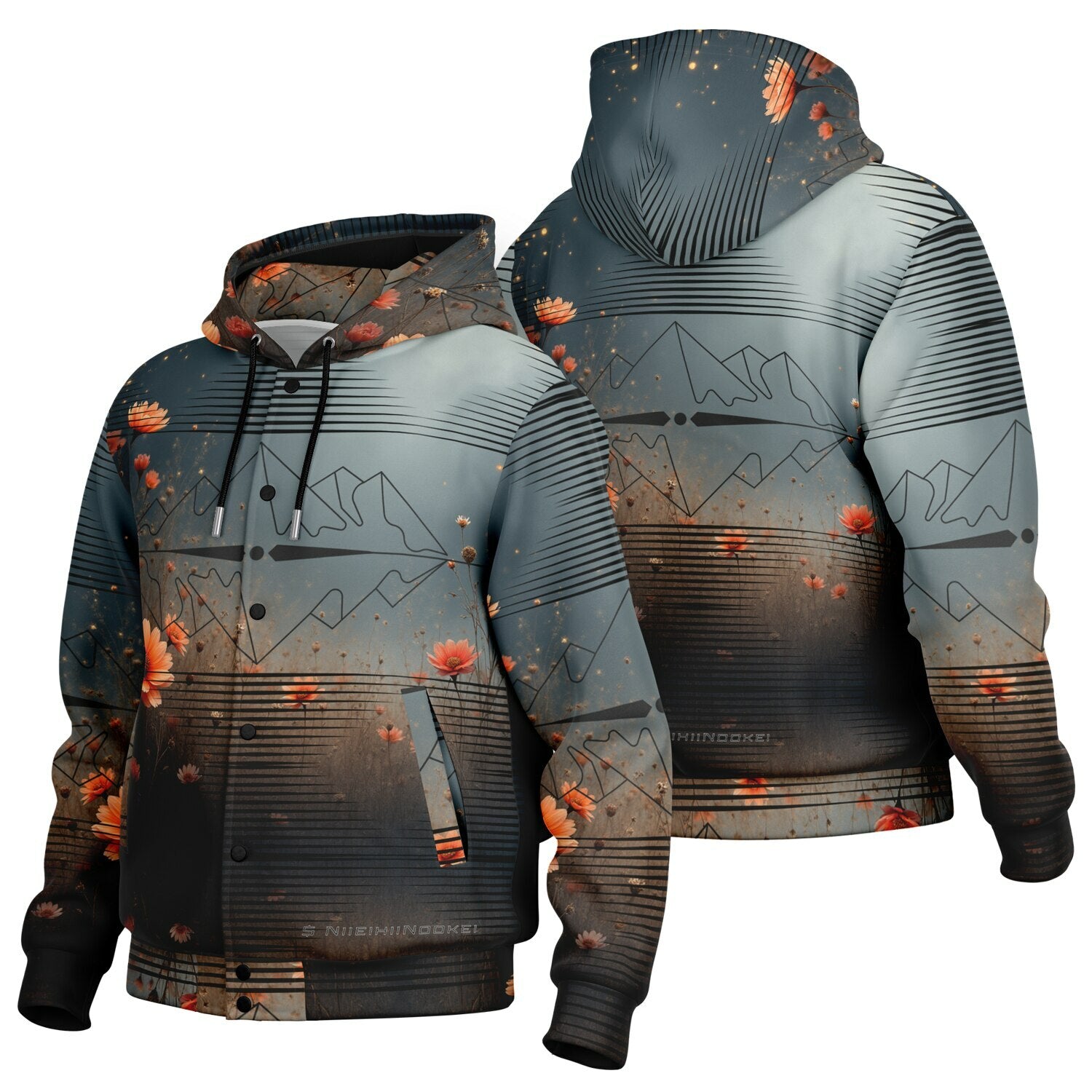 $NiieihiiNookei Hooded Jacket - AOP