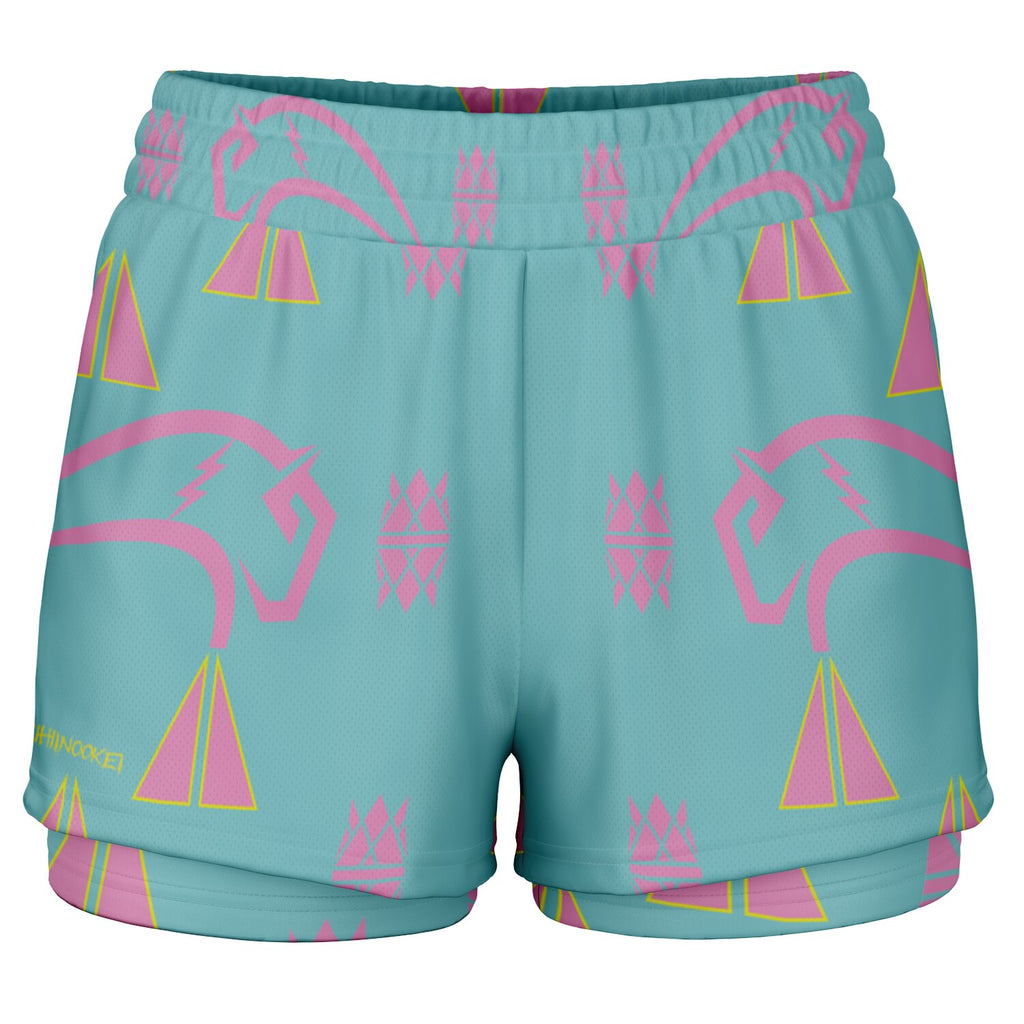 $NiieihiiNookei Women's 2-in-1 Shorts - AOP