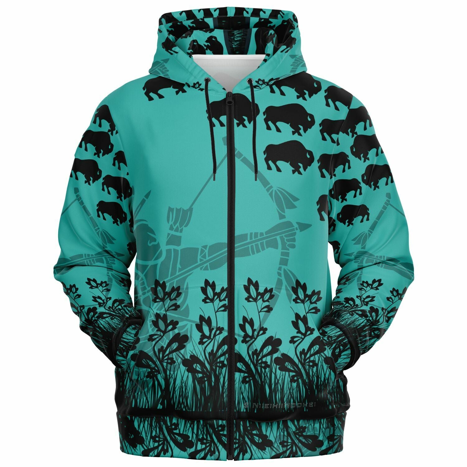 $NiieihiiNookei Fashion Zip-Up Hoodie - AOP