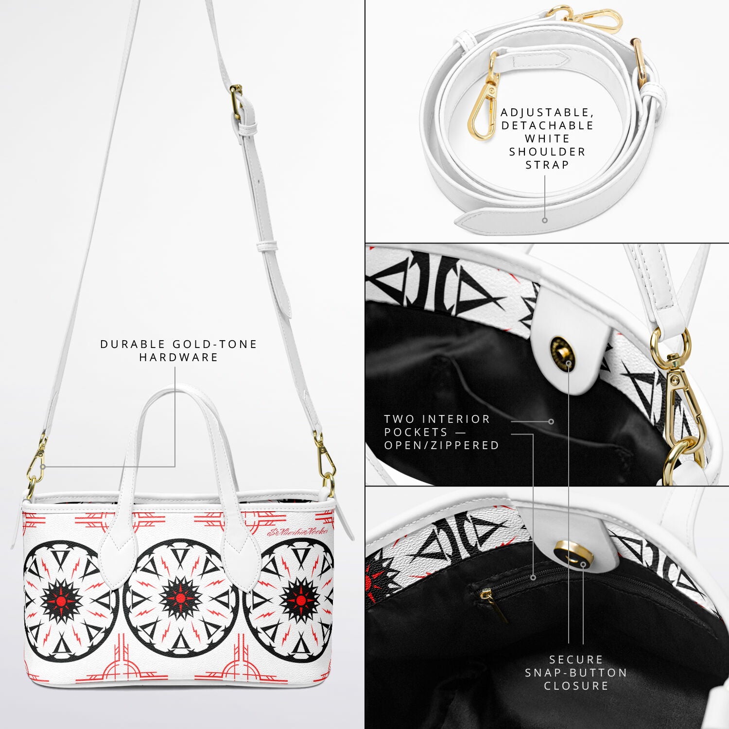 $NiieihiiNookei Leather Tote Bag - AOP