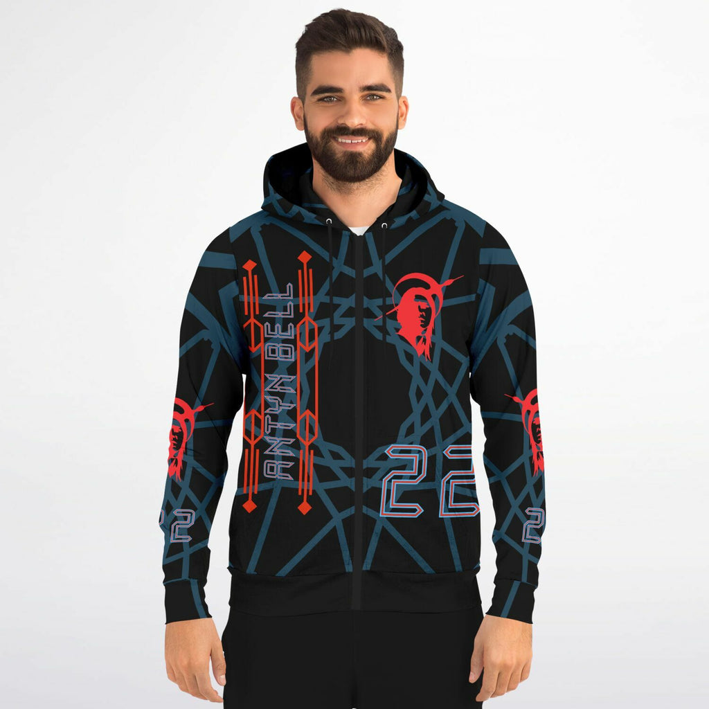 $NiieihiiNookei Athletic Zip-Up Hoodie - AOP