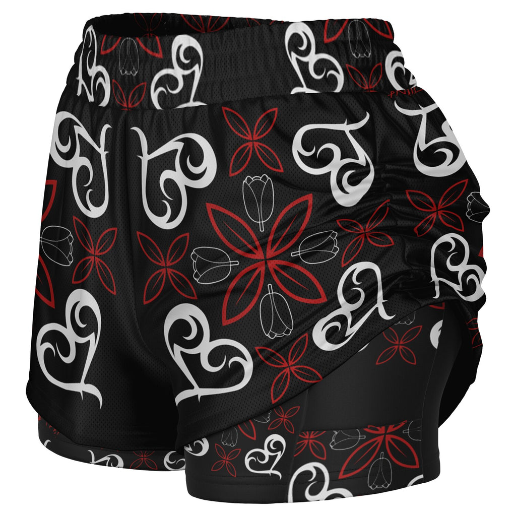 $NiieihiiNookei Women's 2-in-1 Shorts - AOP