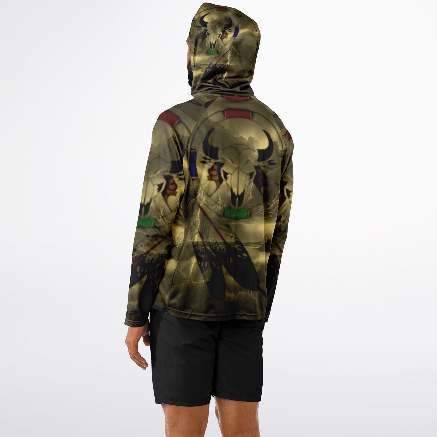 Northern Arapaho Tribe Logo Hooded Performance Shirt - AOP