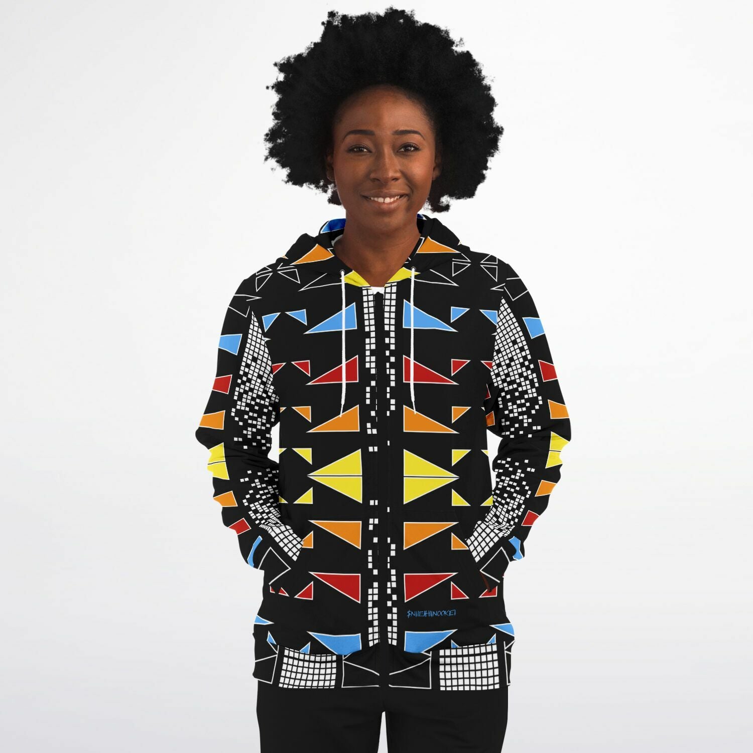 $NiieihiiNookei Fashion Zip-Up Hoodie - AOP