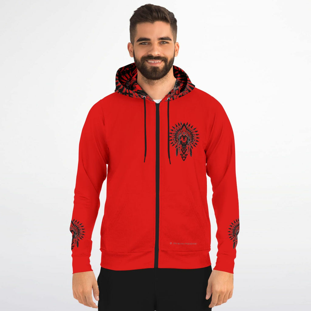 $NiieihiiNookei Athletic Zip-Up Hoodie - AOP