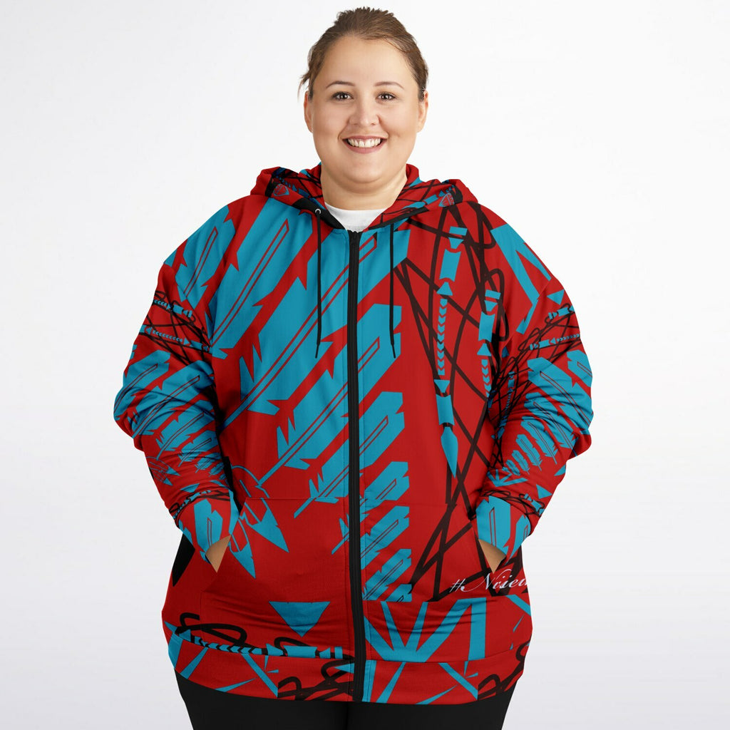 StrengthHonorCourage Plus-size Ziphoodie - AOP