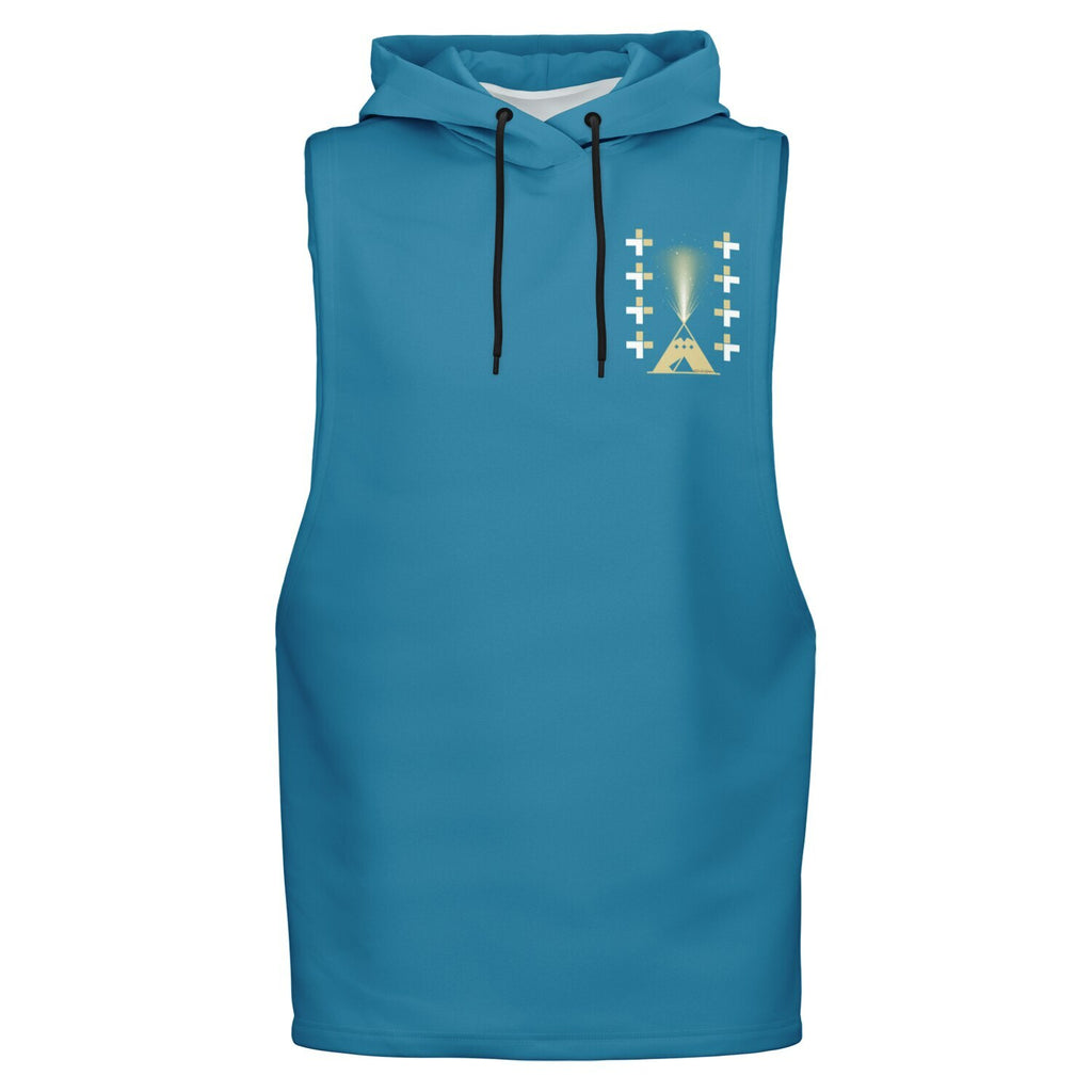 $NiieihiiNookei Athletic Drop Sleeveless Hoodie - AOP