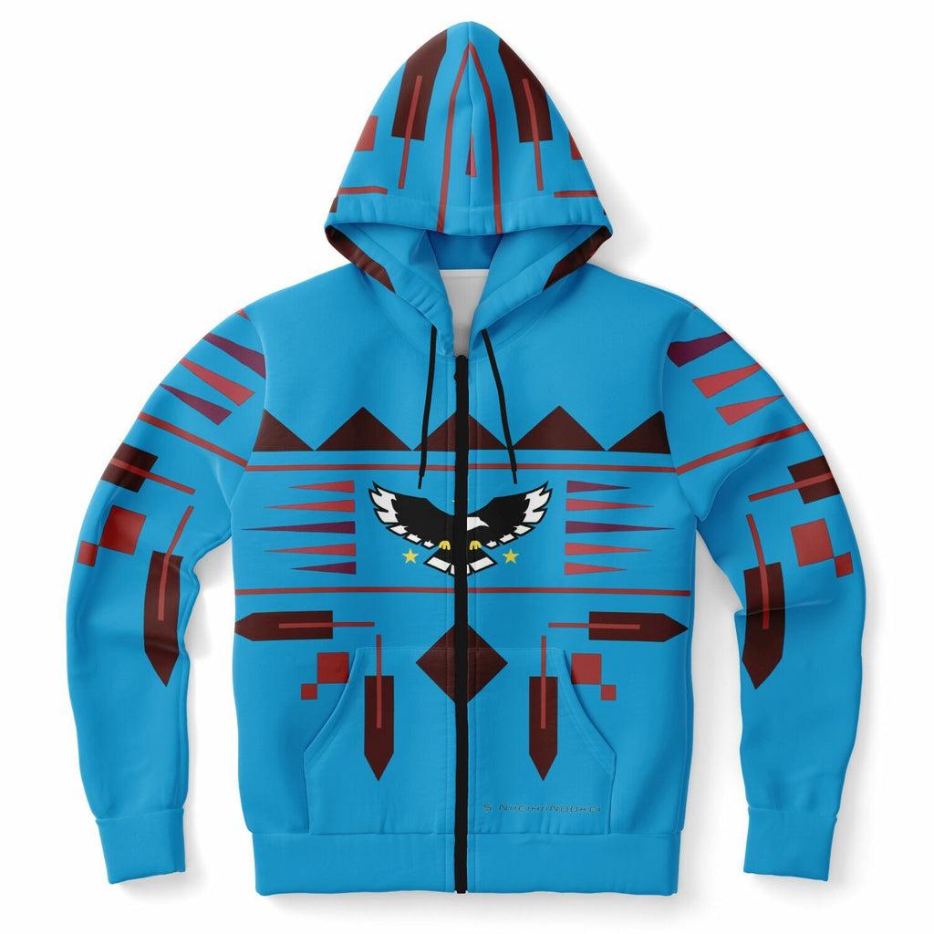 $NiieihiiNookei Athletic Zip-Up Hoodie - AOP