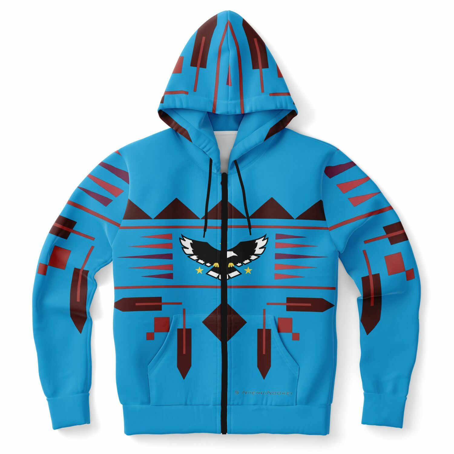 $NiieihiiNookei Athletic Zip-Up Hoodie - AOP