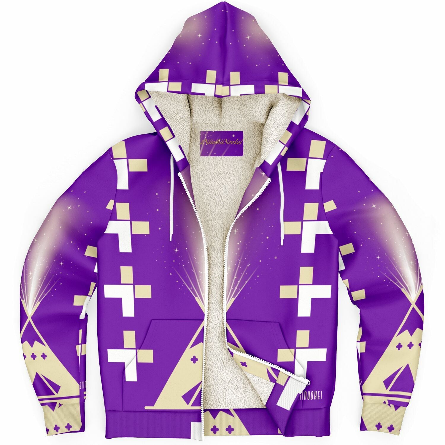 $NiieihiiNookei Microfleece Ziphoodie - AOP