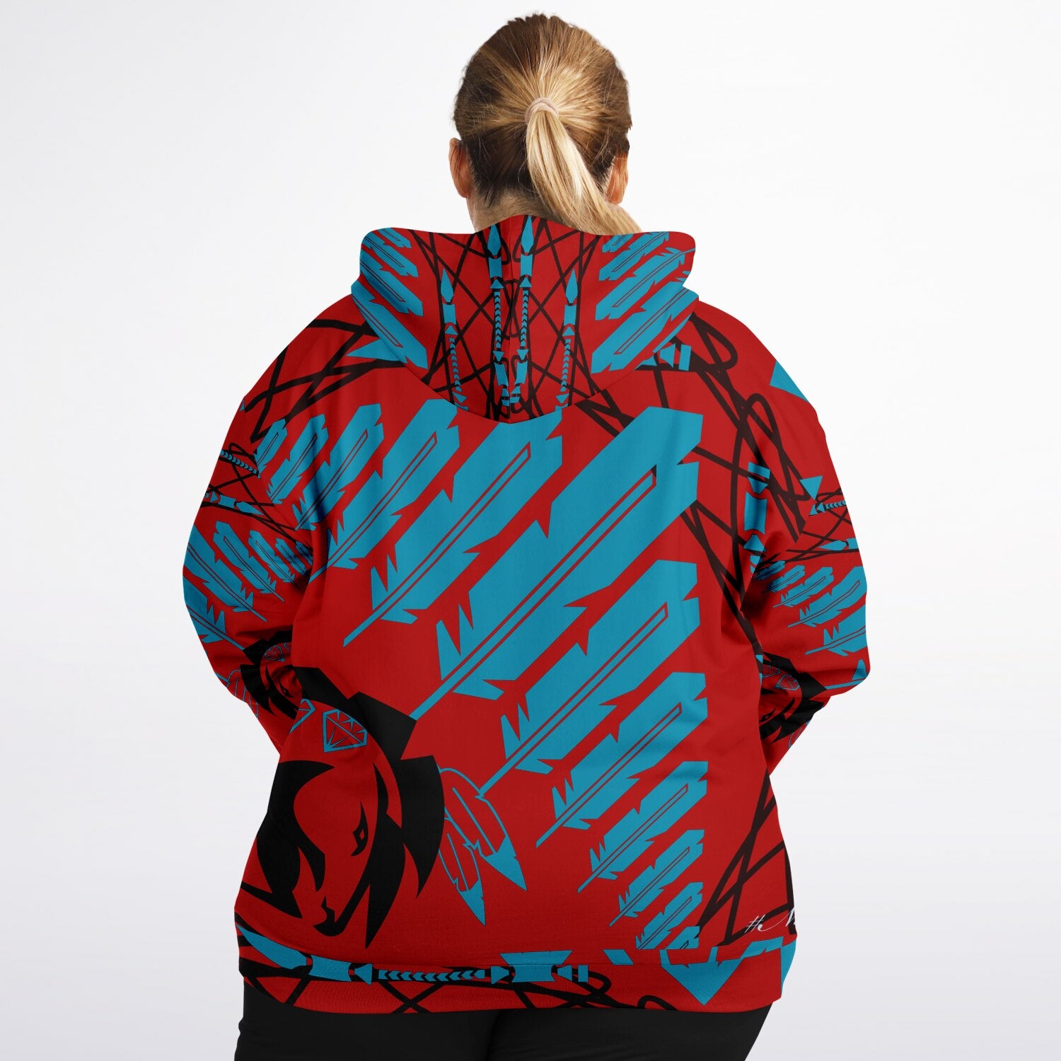 StrengthHonorCourage Plus-size Ziphoodie - AOP