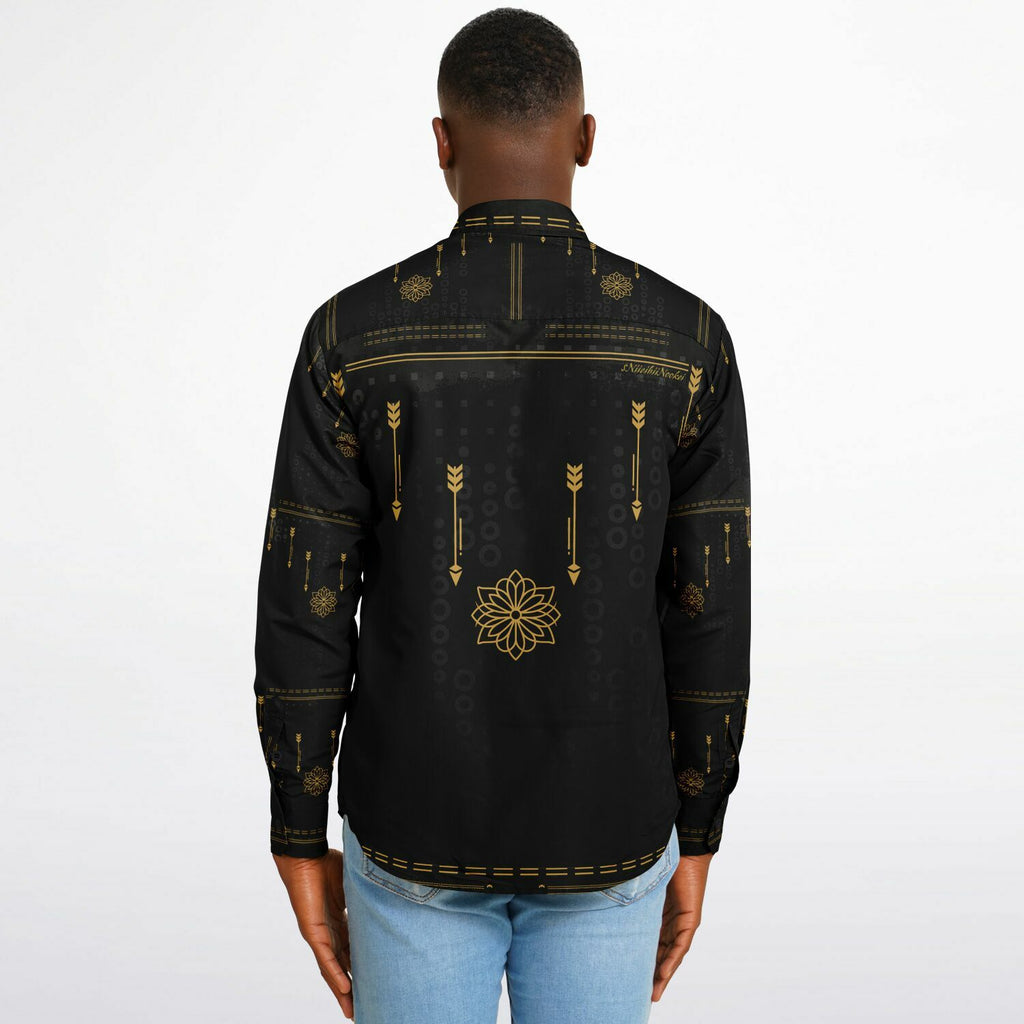$NiieihiiNookei Long Sleeve Button Down Shirt - AOP